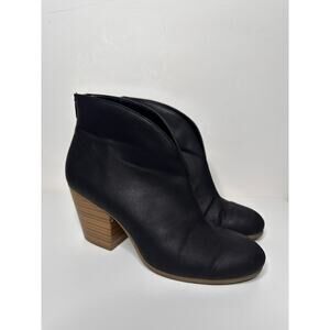 Aerosoles A2 Gravity Heelrest Booties Ankle Boots Black Vegan Leather Comfort 9